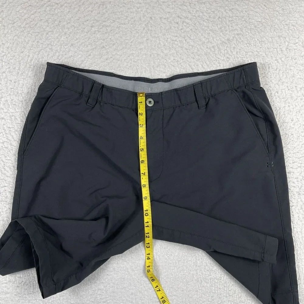 Under Armour Shorts Mens 40 Black Charcoal Preppy‎ Active Golfer Tennis Traveler